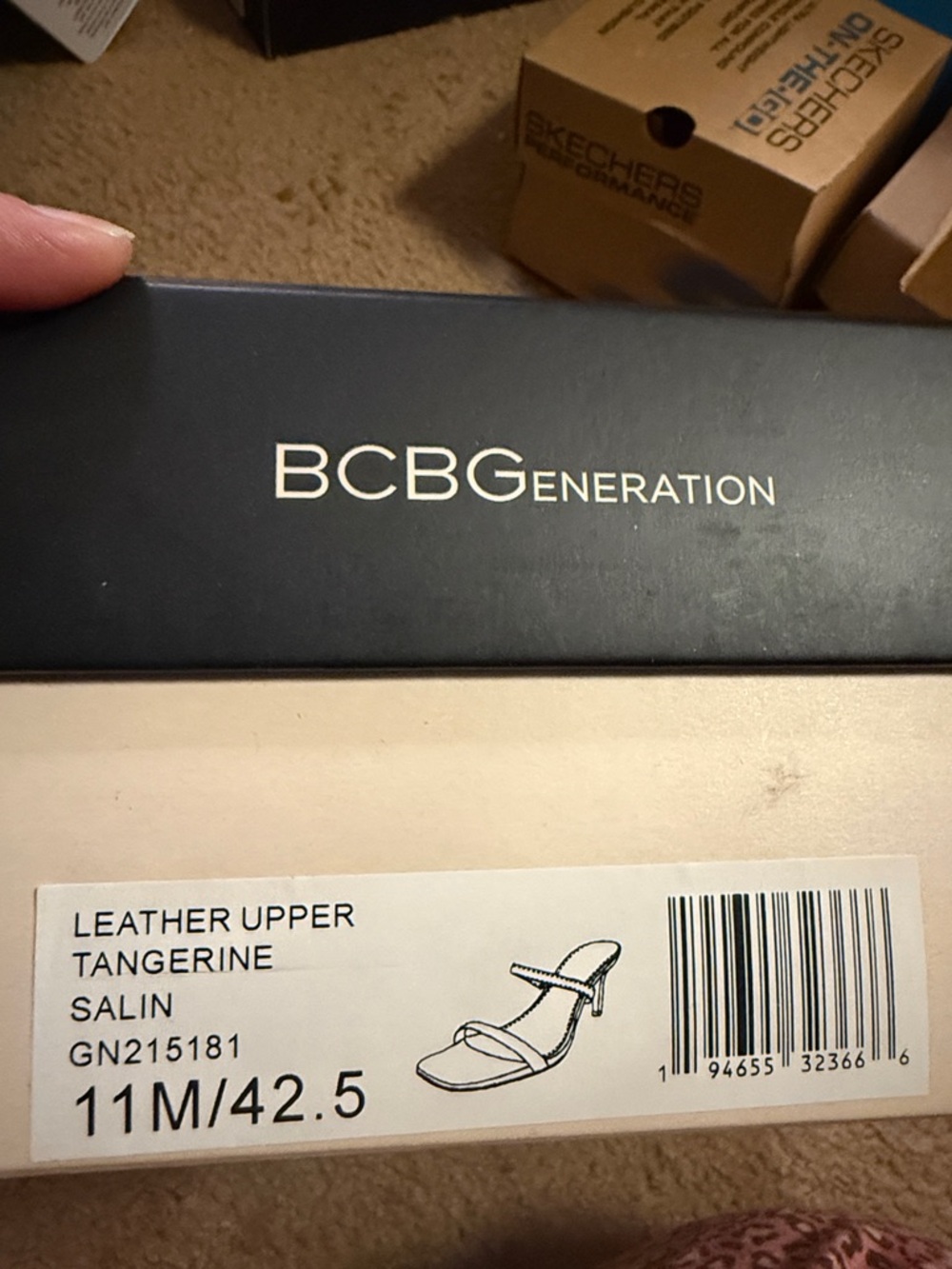 BCBGeneration Tangerine Salin Double-Strap Square-Toe Slide Sandals New Size 11 - Picture 10 of 10